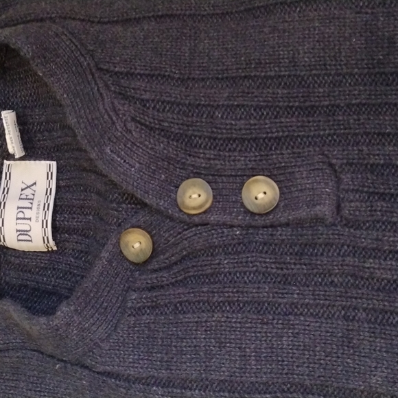 Men's Duplex Designs Large Navy Blue heavy weight sweater - Picture 4 of 7